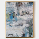 Blue And Green Abstract Art Contemporary Canvas Paintings Huge Wall Art