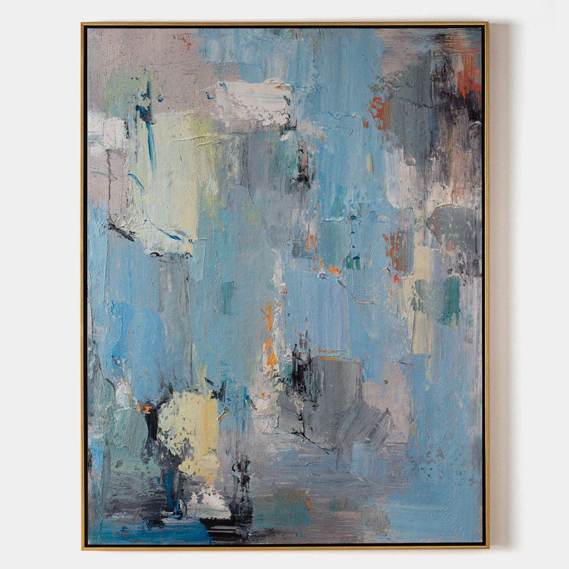 Large Modern Abstract Artwork Original Blue Abstract Canvas Wall Art