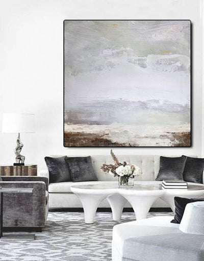 Coastal Wall Art Canvas Beach Scene Painting Impressionist Beach