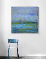 Modern Seascape Paintings Large Beach Painting On Canvas Oversized Beach Wall Art