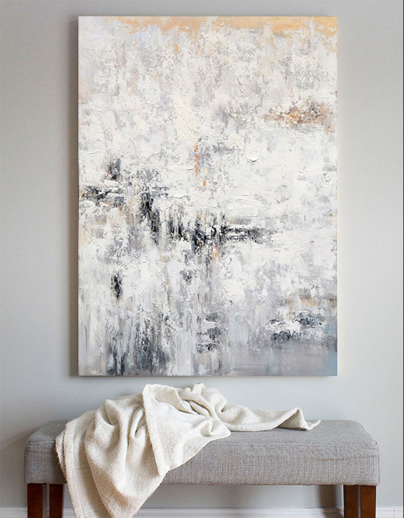 White Abstract Art #ABLV08