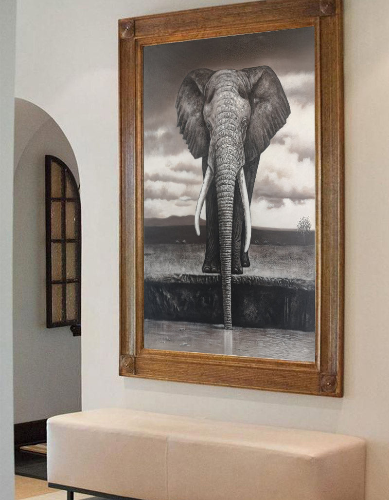 Elephant Canvas Painting Elephant Wall Art Canvas Acrylic Paint Elephant