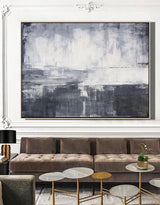 Grey And White Abstract Art Large Grey Wall Art Contemporary Canvas Art