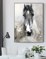 Horse Paintings On Canvas Equine Art Large Horse Wall Art Horse Acrylic Painting