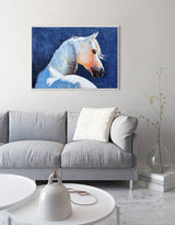 Famous Oil Paintings Of Horses White Horse Painting Framed Horse Wall Art