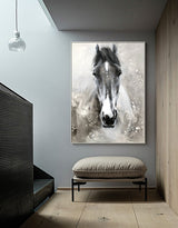 Horse Paintings On Canvas Equine Art Large Horse Wall Art Horse Acrylic Painting