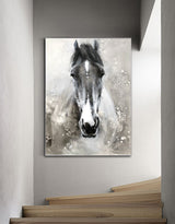 Horse Paintings On Canvas Equine Art Large Horse Wall Art Horse Acrylic Painting