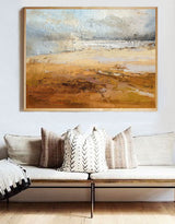 Beach Scene Painting Extra Large Modern Beach art Horizontal Seascape Painting