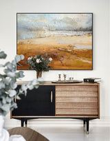 Beach Scene Painting Extra Large Modern Beach art Horizontal Seascape Painting