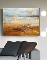 Beach Scene Painting Extra Large Modern Beach art Horizontal Seascape Painting