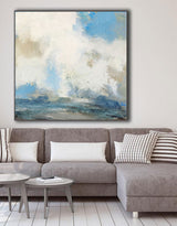 Impressionist Seascapes Modern Beach Wall Art Large Abstract Beach Artwork