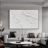 Luxury White Abstract Painting White 3D Textured Painting White 3D Minimalist Painting Large White Abstract Painting Modern abstract painting