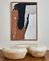 Large Brown Abstract Wall Art, Modern Abstract Canvas Wall Art, Brown Abstract Art For Sale