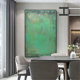 Abstract Green Canvas Painting Large Original Acrylic Abstract Canvas Art Modern Abstract Painting 