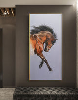 Modern Horse Art Equestrian Painting Contemporary Horse Art Framed Horse Wall Art