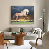 Large Brown Running Horses Canvas Art Extra Large Wild Horse Canvas Art Moddern Brown Horse Oil Painting