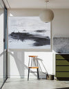 Minimalist Beach Painting Abstract Sea Wall Art Black And White Painting
