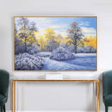 Modern Winter Landscape Snow Scene Wall Art Snowscape Canvas Wall Art | Artexplore