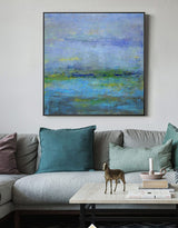 Modern Seascape Paintings Large Beach Painting On Canvas Oversized Beach Wall Art