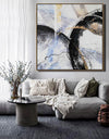 White Gold Abstract Art Large Modern Abstract Canvas Painting