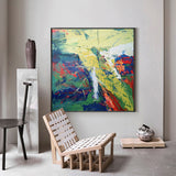 40 x 40 Abstract Landscape Art Square Contemporary Landscape Painting