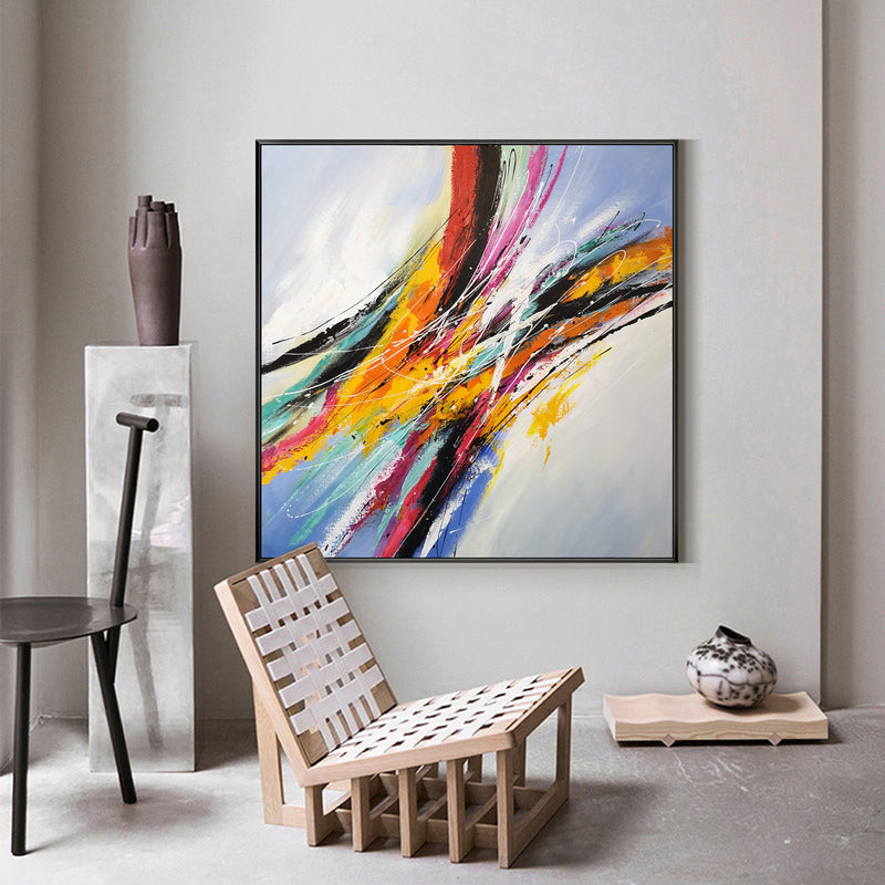 Colorful Abstract Wall Art Modern Canvas Painting For Office 40 x 40