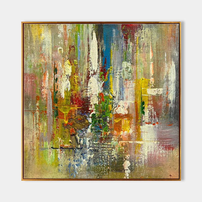 Colorful Canvas Wall Art, Rich Textured Abstract Wall Art Canvas, Modern Art Large Acrylic Painting For Livingroom