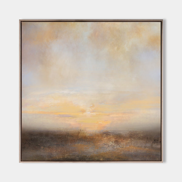 Abstract Landscape Art Square Sunset Canvas Art Modern Abstract Art