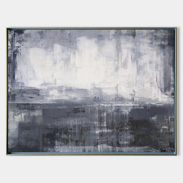 Grey And White Abstract Art Large Grey Wall Art Contemporary Canvas Art