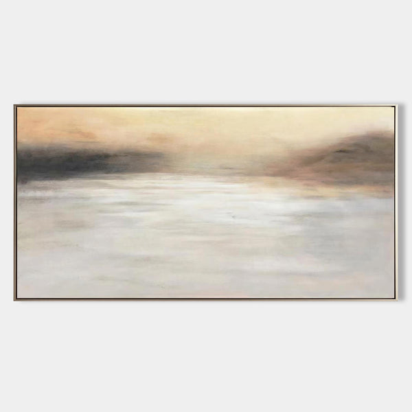 Contemporary Abstract Art Sunrise Canvas Wall Art Modern Abstract Seascape Painting