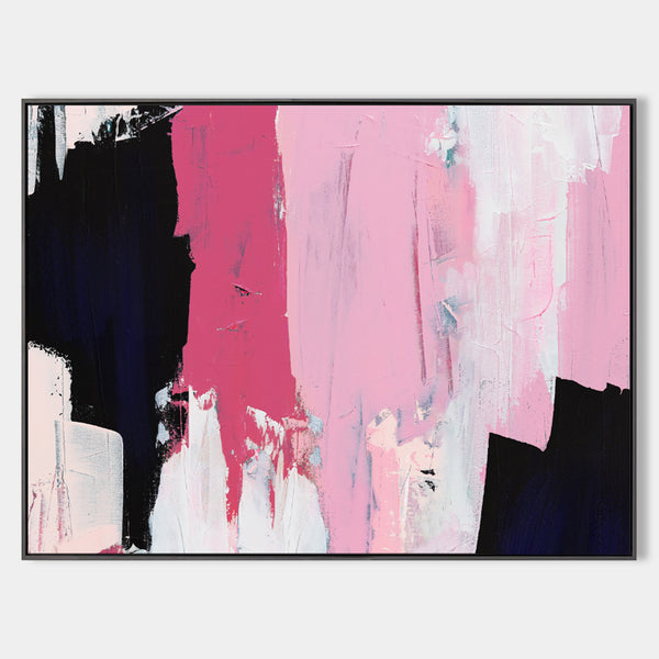 Color Abstract Art,Colorful Abstract Painting On Canvas,Pink Painting