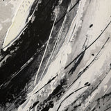 40 x 40 Abstract Modern Art Paintings Square Black And White Canvas Art