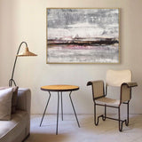 Large Grey Abstract Canvas Wall Art Abstract Beach Painting Modern Abstract Painting