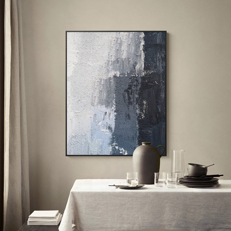 Minimalist Abstract Painting Large Black White And Grey Abstract Canvas Art Extra Large Textured Abstract Painting Impressionism Abstract