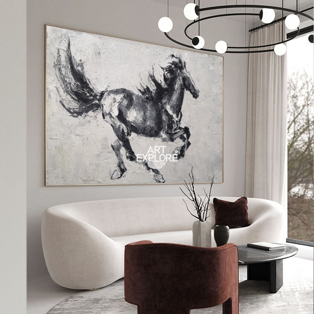 [PRODRunning Horses Canvas Wall Art Large Wild Horse Canvas Art Black Horse PaintingUCT_TITLE]-[SHOP_NAME]
