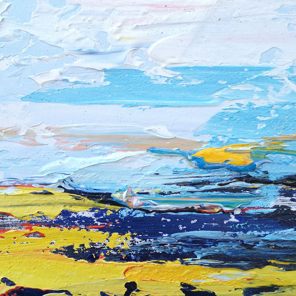 36 X 48 Horizontal Blue Abstract Landscape Art Abstract Seascape Paintings