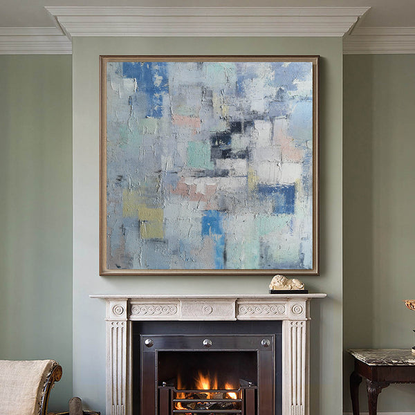 40 x 40 Colorful Abstract Painting Abstract Geometric Art For Bedroom