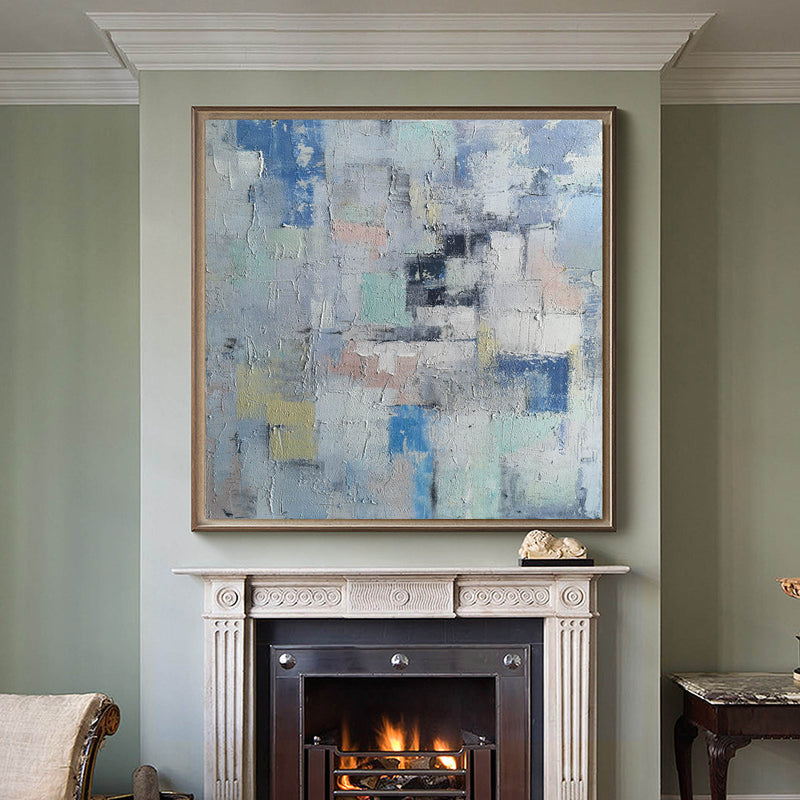 40 x 40 Colorful Abstract Painting Abstract Geometric Art For Bedroom