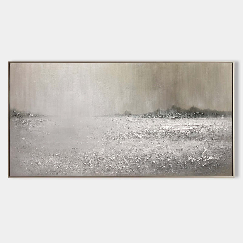 Contemporary Grey Abstract Art Modern Canvas Wall Art Grey Abstract Seascape Painting