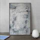 Contemporary Seascape Paintings Coastal Wall Art Canvas Grey Abstract Art 36 x 48 Vertical
