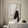 Minimalist Painting On Canvas Large Canvas Abstract Art Beige Black White Art
