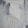 36 x 48 Vertical Blue White And Grey Wall Art Abstract Skyline Painting