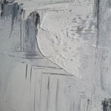 36 x 48 Vertical Blue White And Grey Wall Art Abstract Skyline Painting
