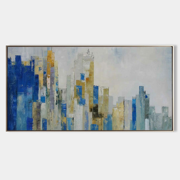 Skyline Art Cityscape Art Large abstract City Painting NYC Skyline Canvas