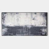 Grey White Abstract Art Extra Large Gray Abstract Painting For Livingroom