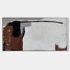 Extra Large Brown Grey Abstract Wall Art, Modern Interior Canvas Wall Art Abstract Acrylic Painting