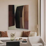 Abstract Minimalist Painting Brown Minimalist Art Reddish Brown Canvas Wall Art | Artexplore