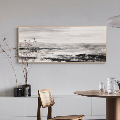 Black And White Abstract Acrylic Painting Abstract Landscape Canvas Art Original Modern Abstract Art