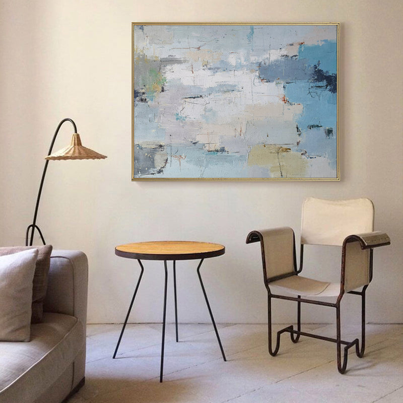Beach Acrylic Painting Coastal Wall Art Large Seascape Wall Art Framed