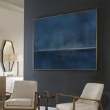Blue Modern Abstract Art Large Abstract Wall Art Livingroom Canvas Art Painting For Sale